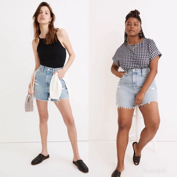 Madewell The Momjean Short in Lansdale Wash (Missing  button) - Picture 1 of 10